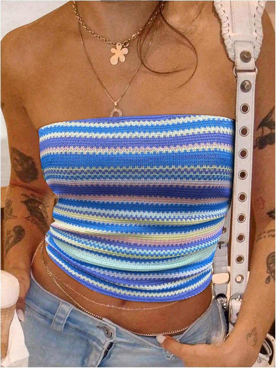 Chromatische Wellen Tube-Top