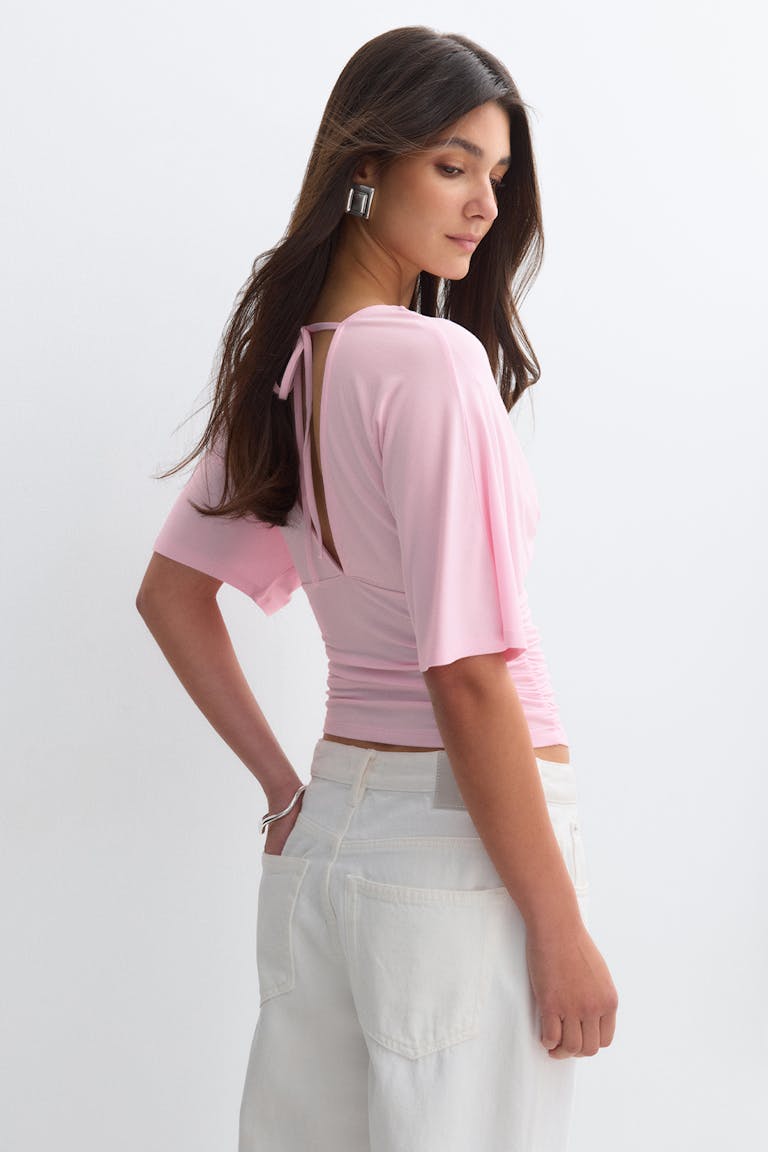 Shaped v-neck top