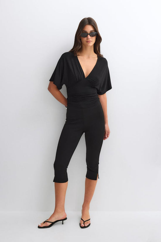 Shaped v-neck top