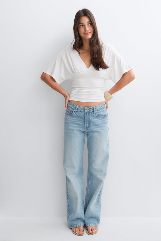 Shaped v-neck top