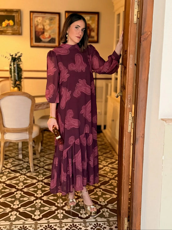 Mühelose Eleganz Paisley-Midikleid
