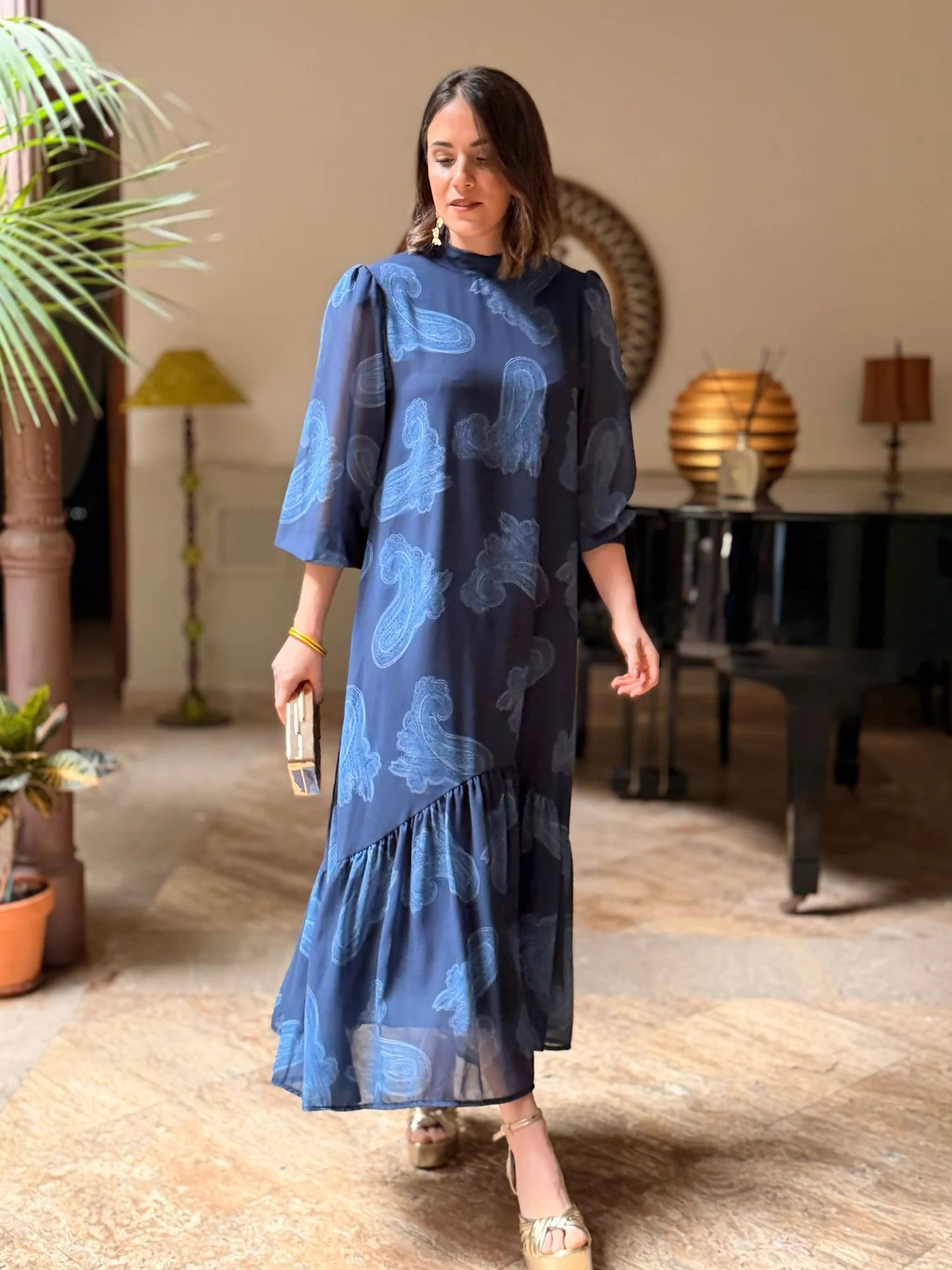 Mühelose Eleganz Paisley-Midikleid