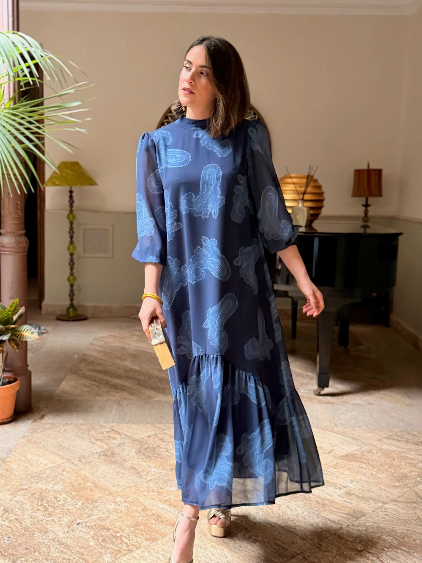 Mühelose Eleganz Paisley-Midikleid
