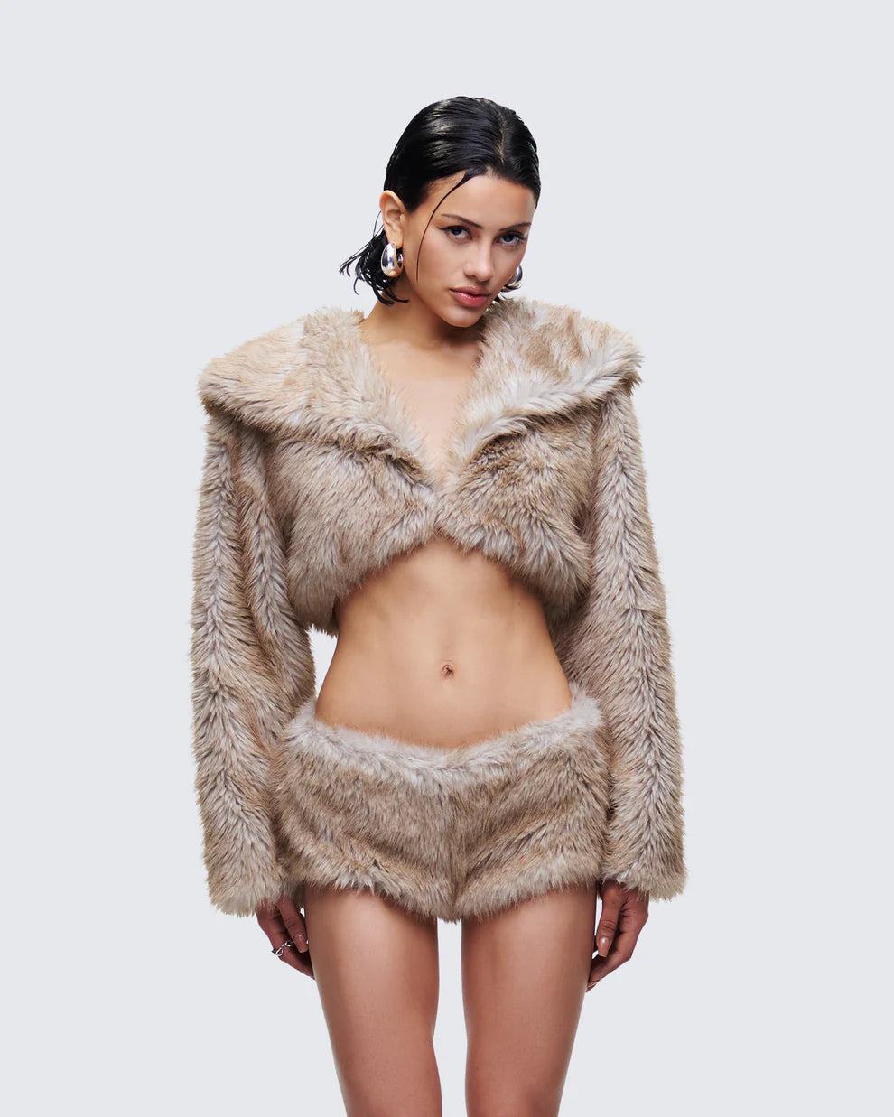 Veste courte en fourrure de luxe