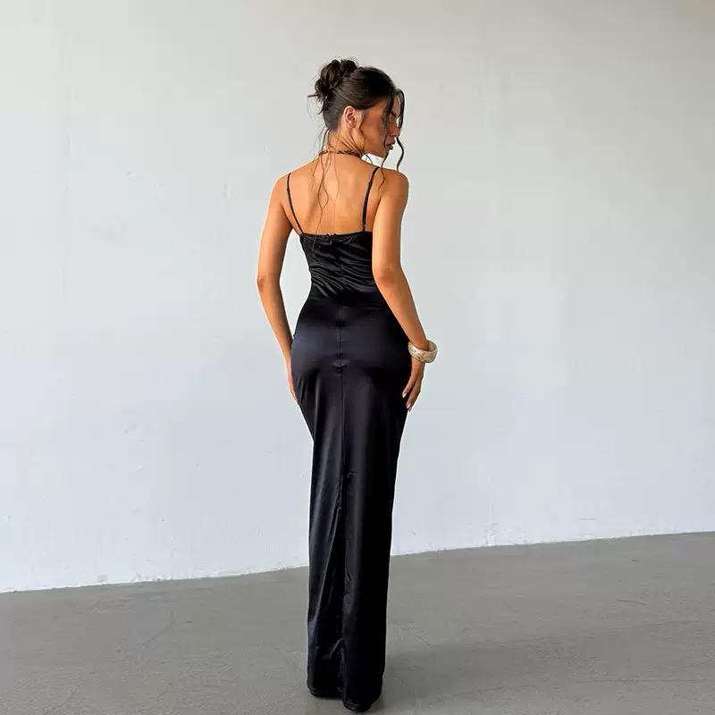 Midnight Lace Silhouette Dress