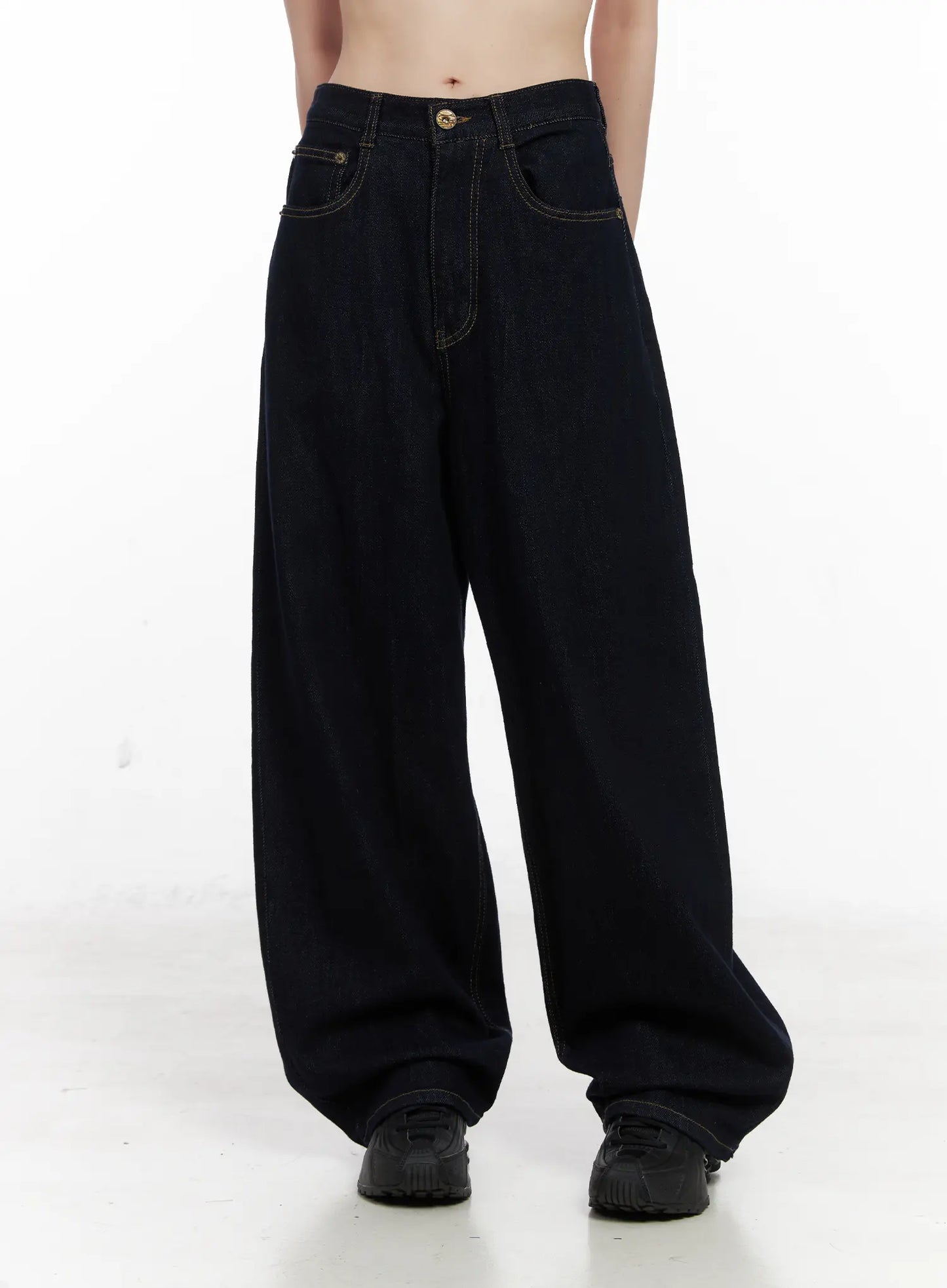 Effortless Wide-Leg Denim Pants