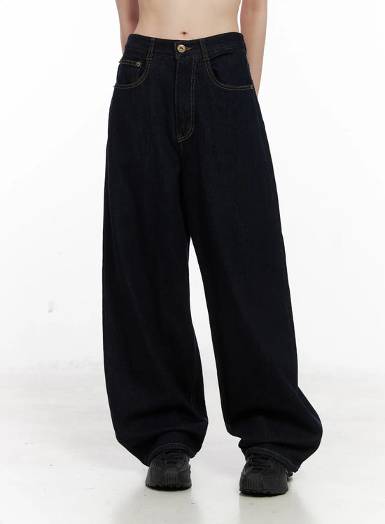 Effortless Wide-Leg Denim Pants