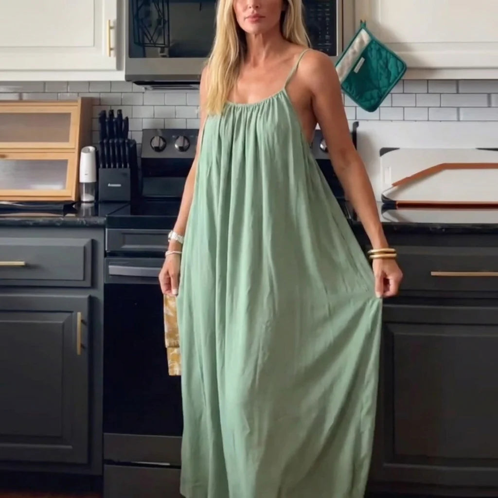 Effortless Backless Maxi Dress