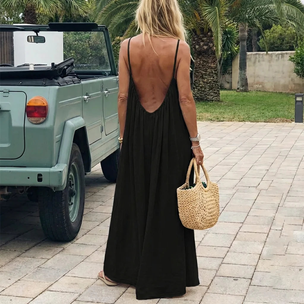 Effortless Backless Maxi Dress