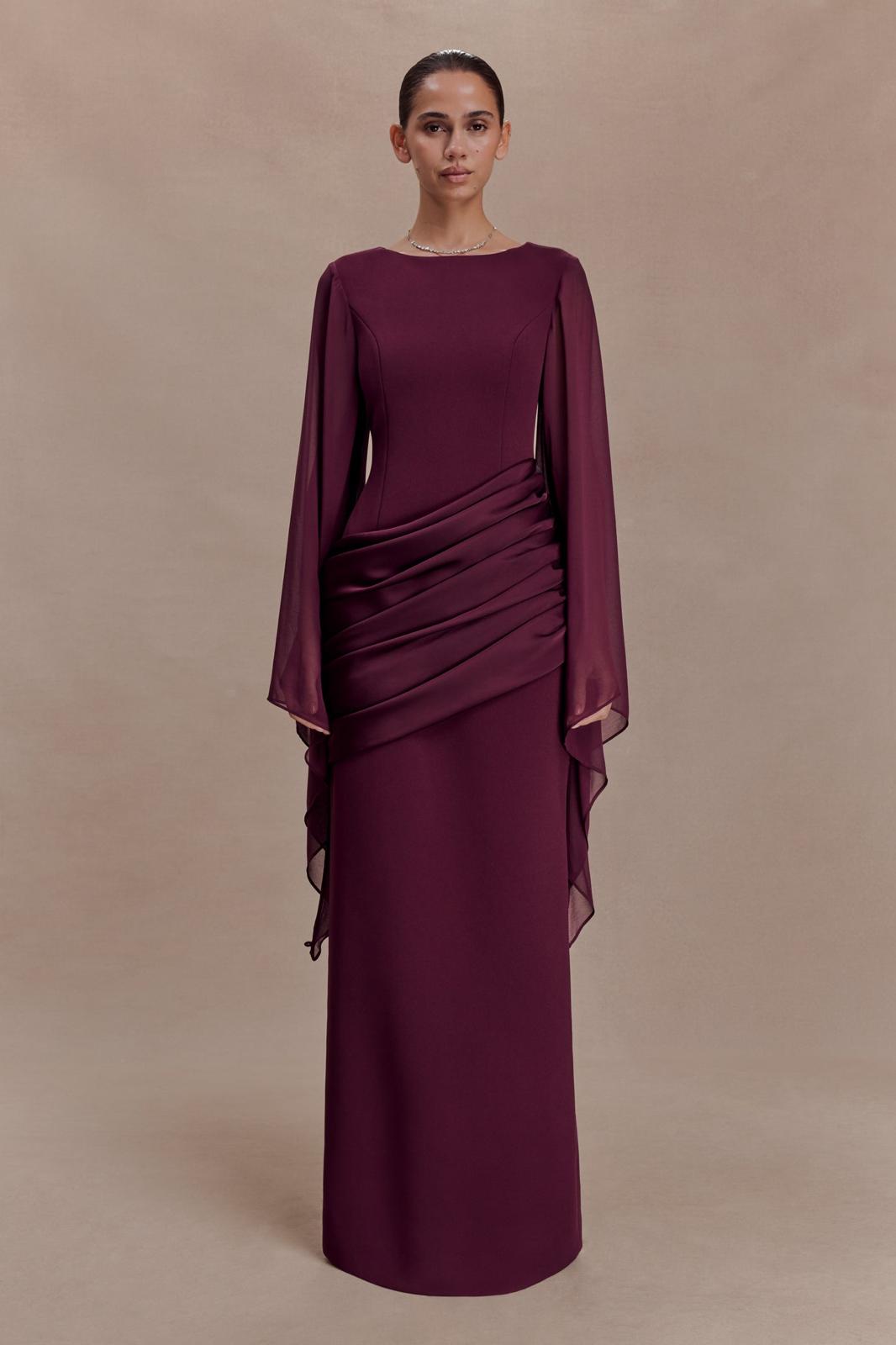 The Draped Cape Gown
