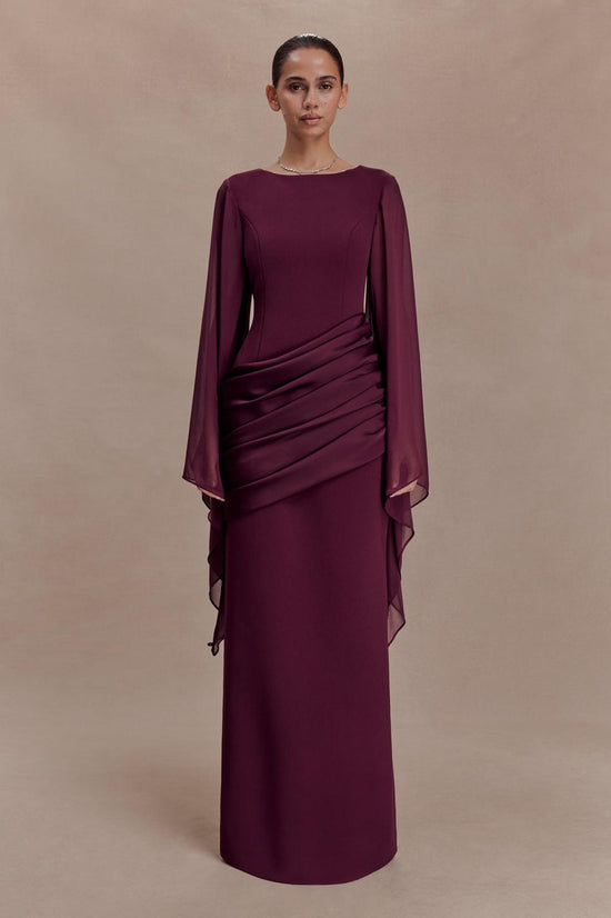 The Draped Cape Gown