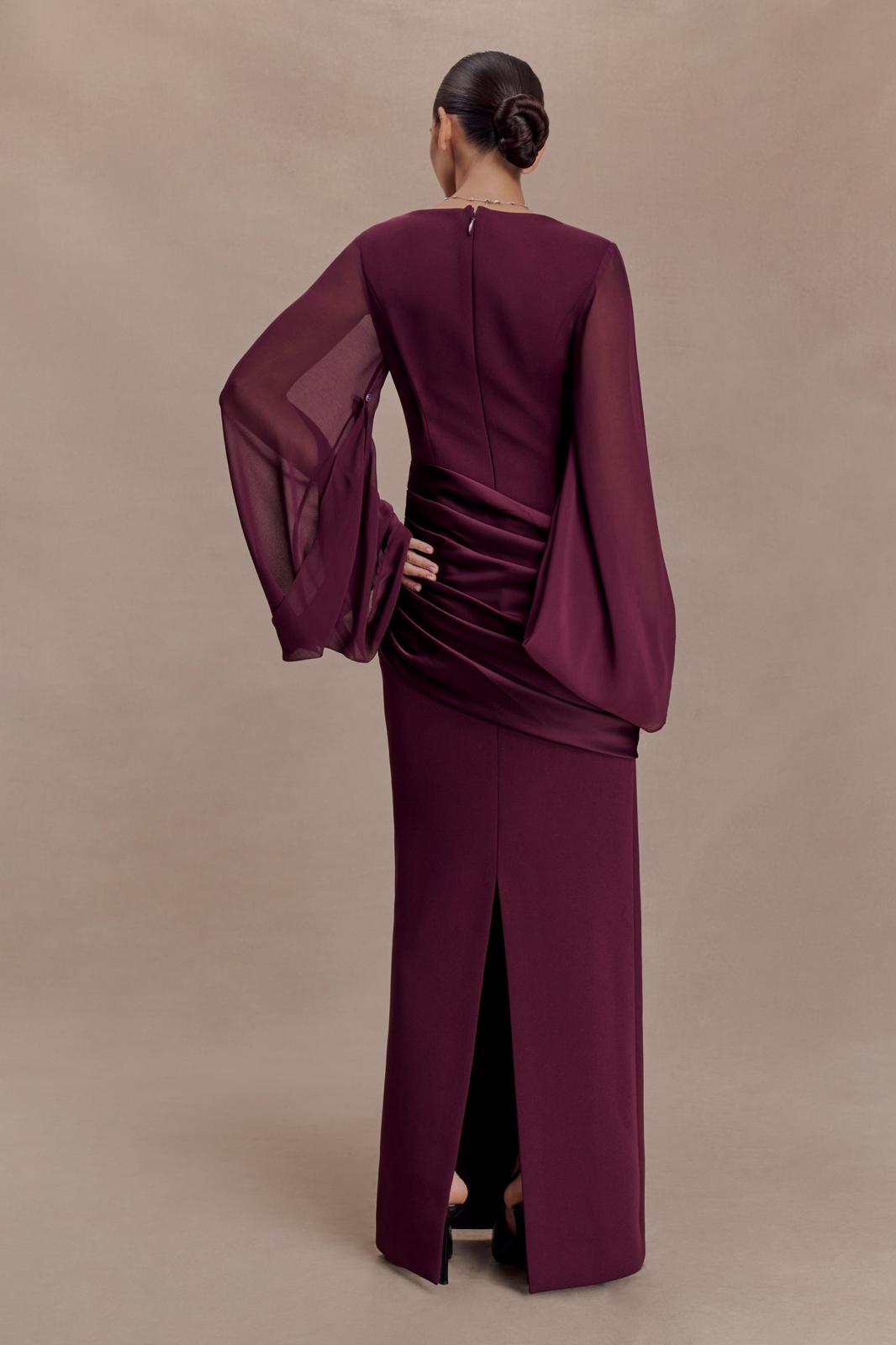The Draped Cape Gown