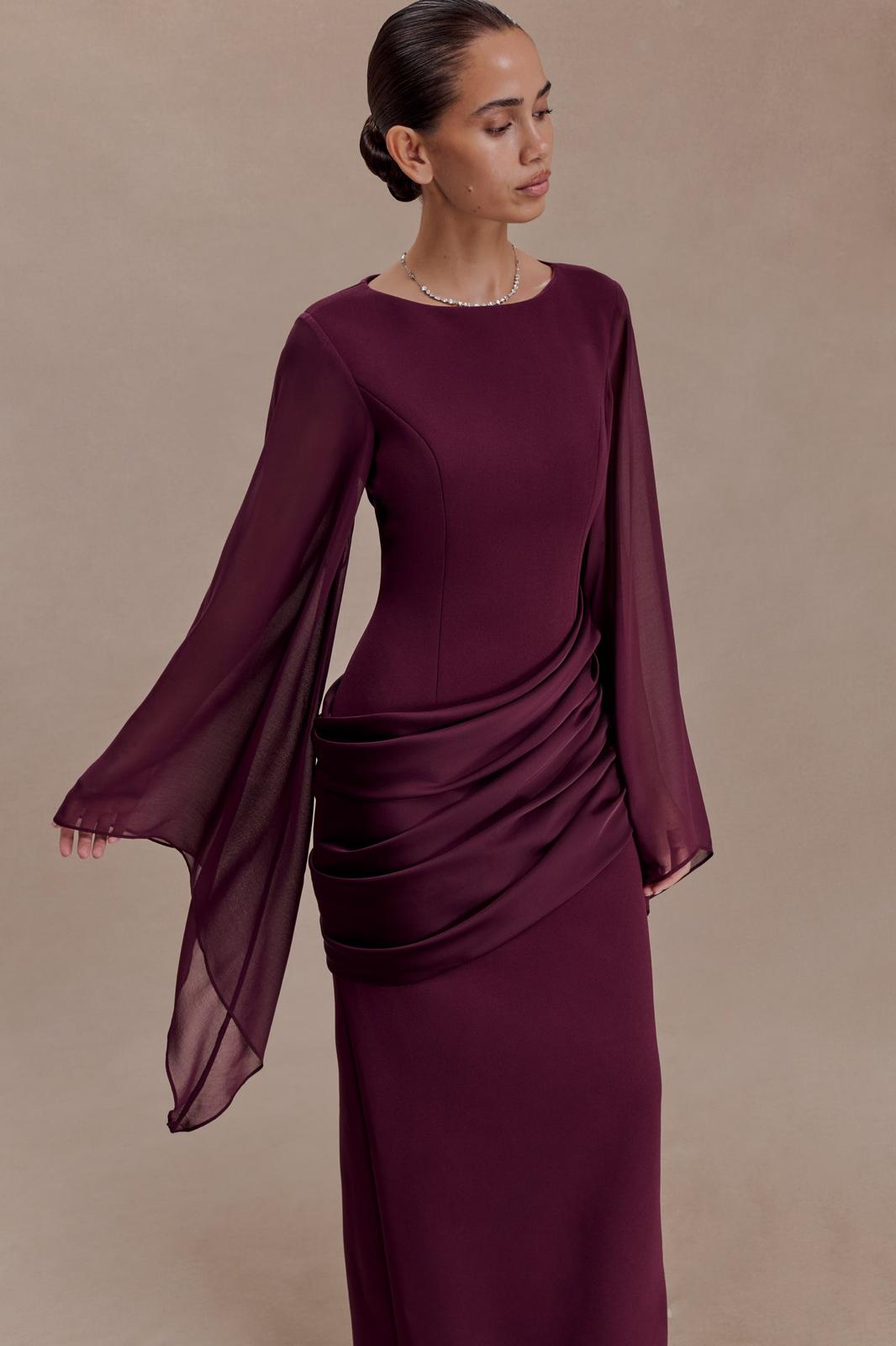 The Draped Cape Gown