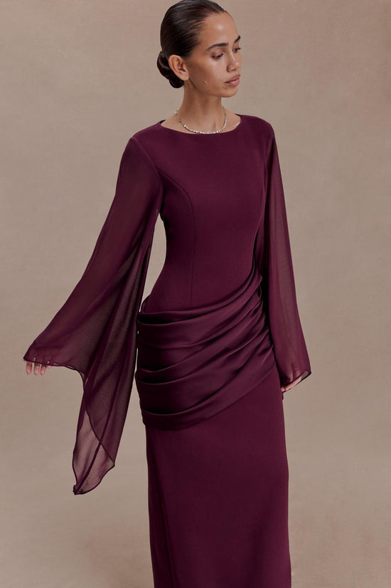 The Draped Cape Gown