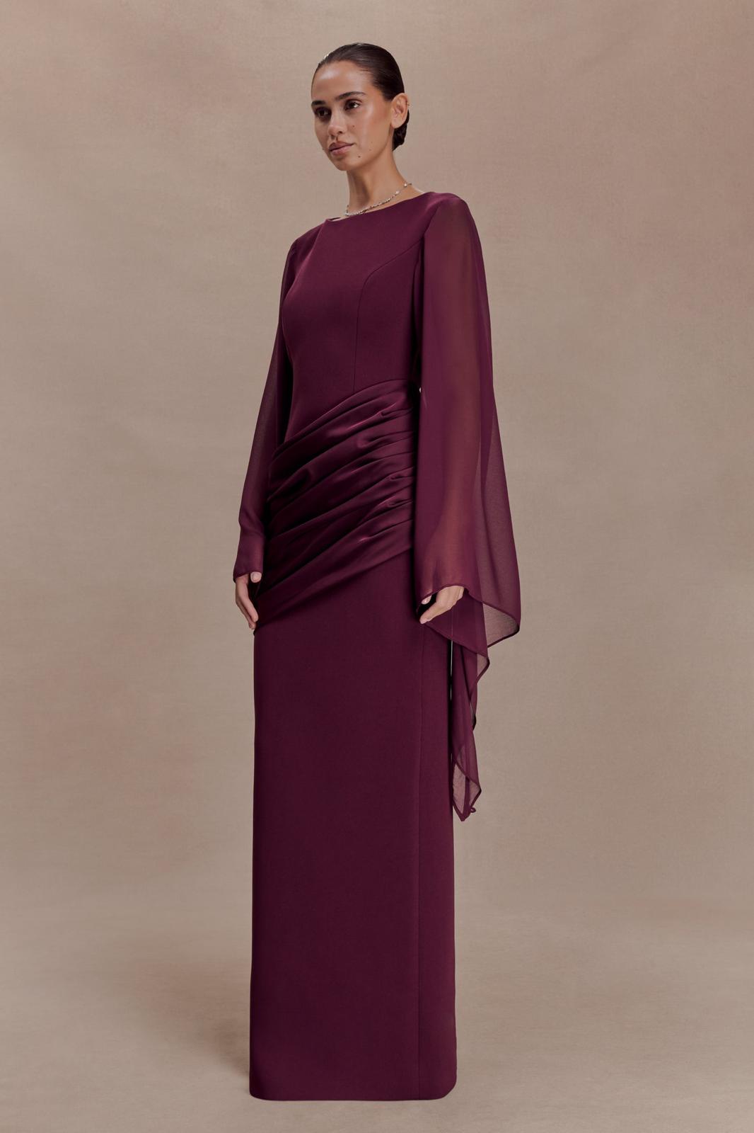 The Draped Cape Gown