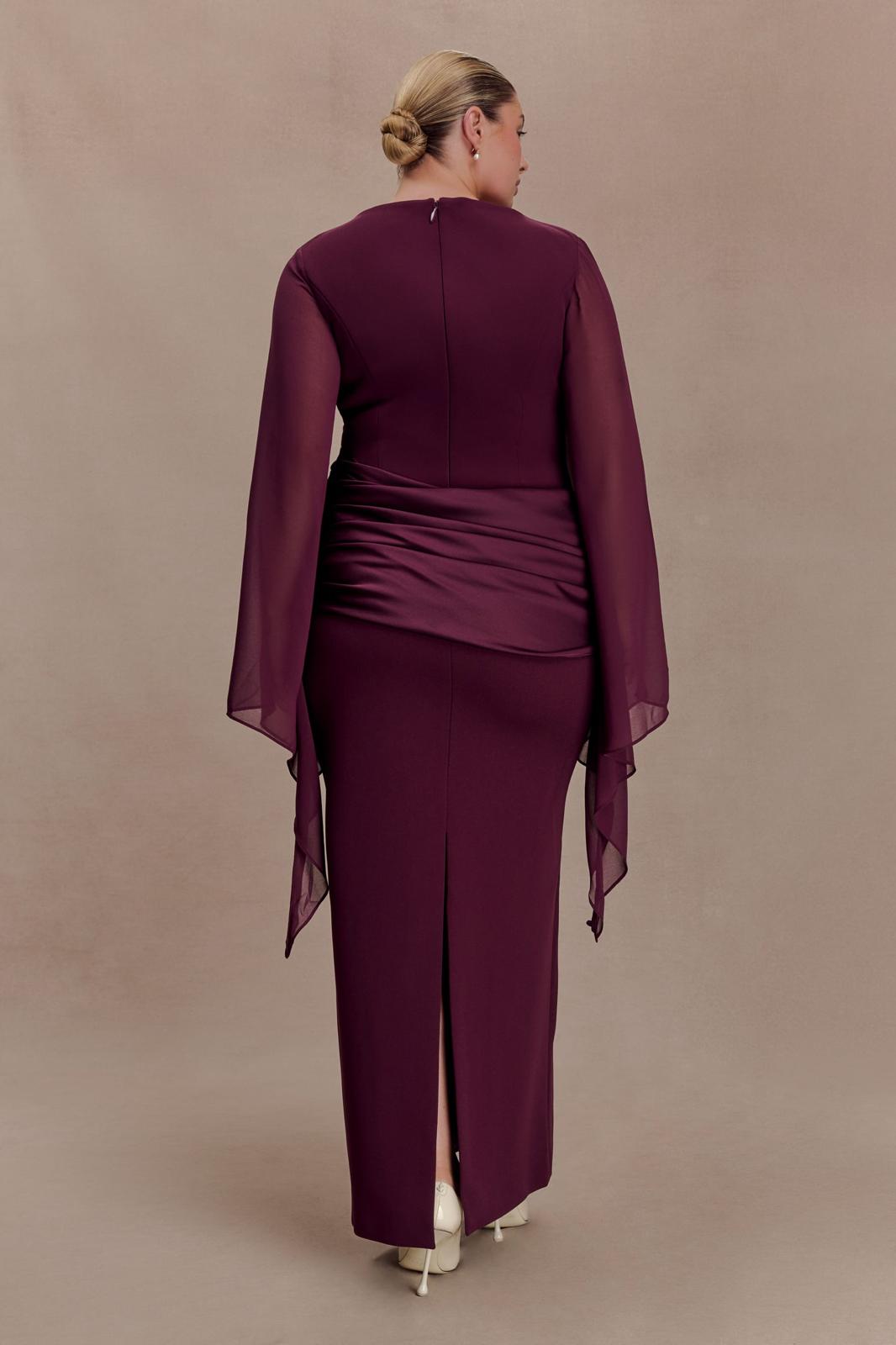 The Draped Cape Gown