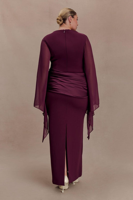 The Draped Cape Gown