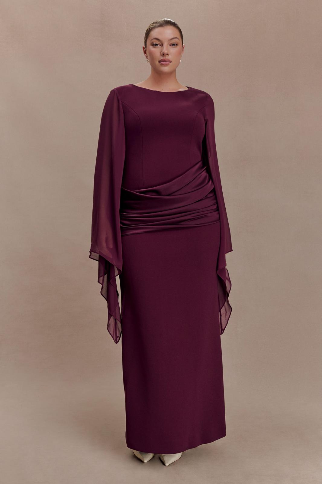 The Draped Cape Gown