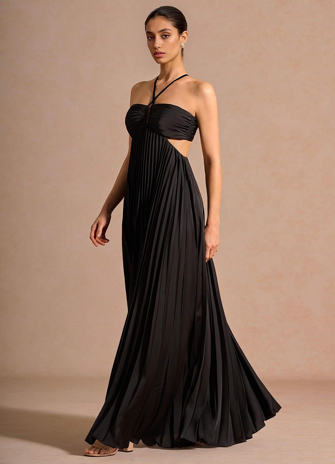 Plissiertes Göttin-Maxikleid