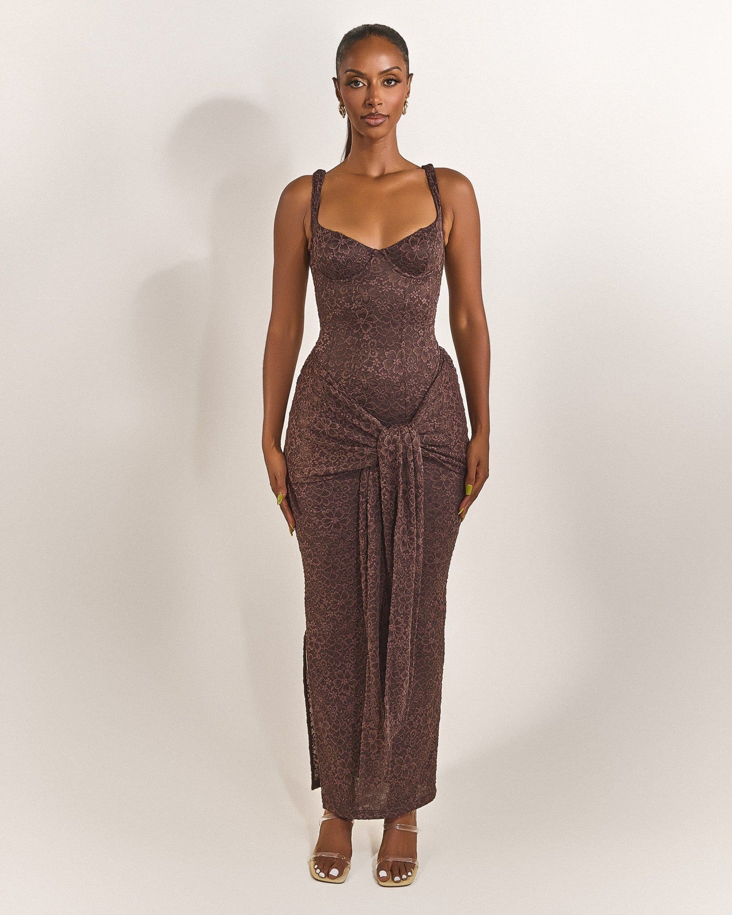 Lace Corset Maxi Dress