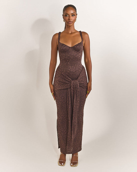 Lace Corset Maxi Dress
