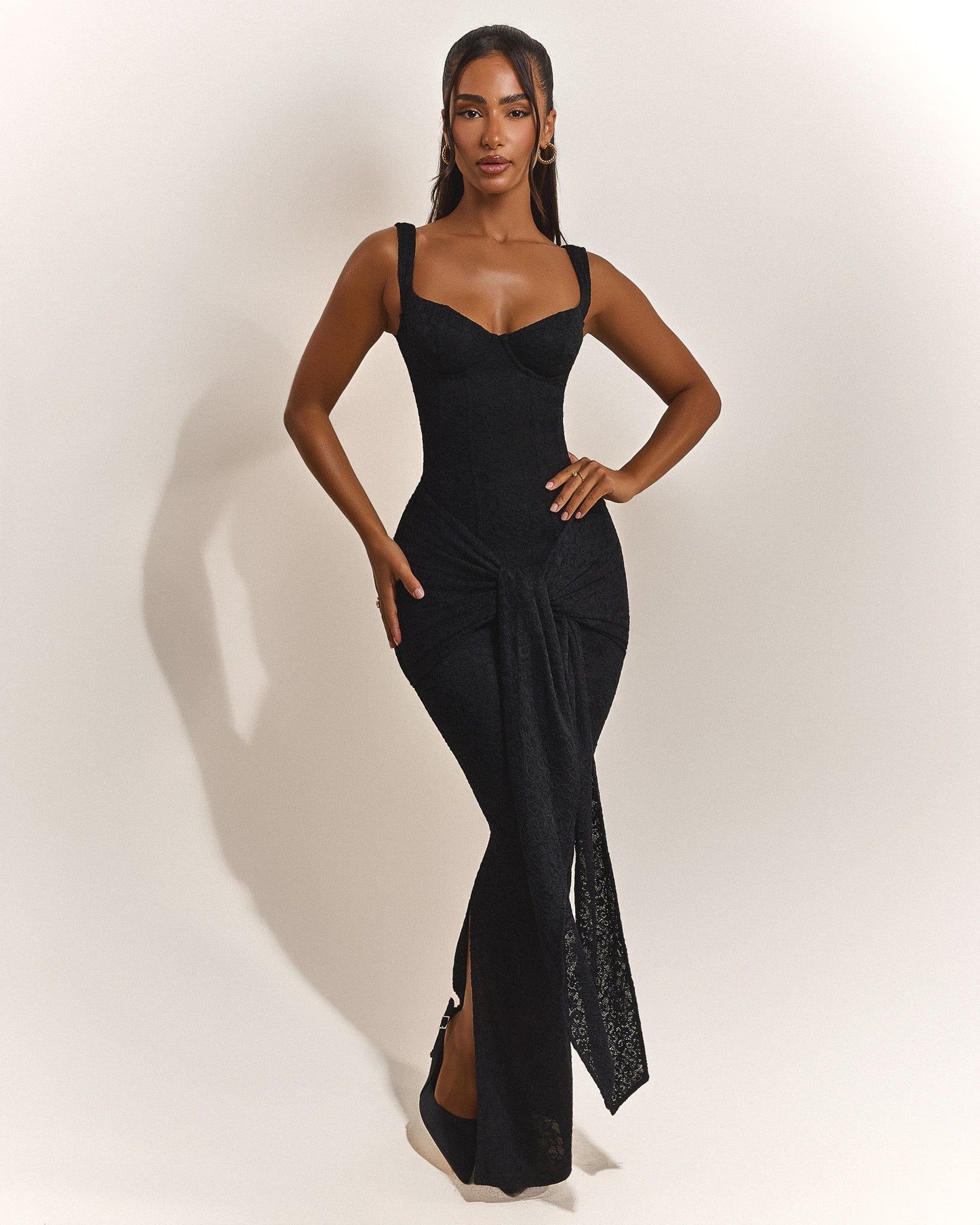 Lace Corset Maxi Dress