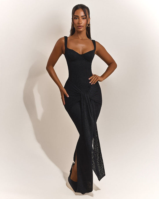 Lace Corset Maxi Dress