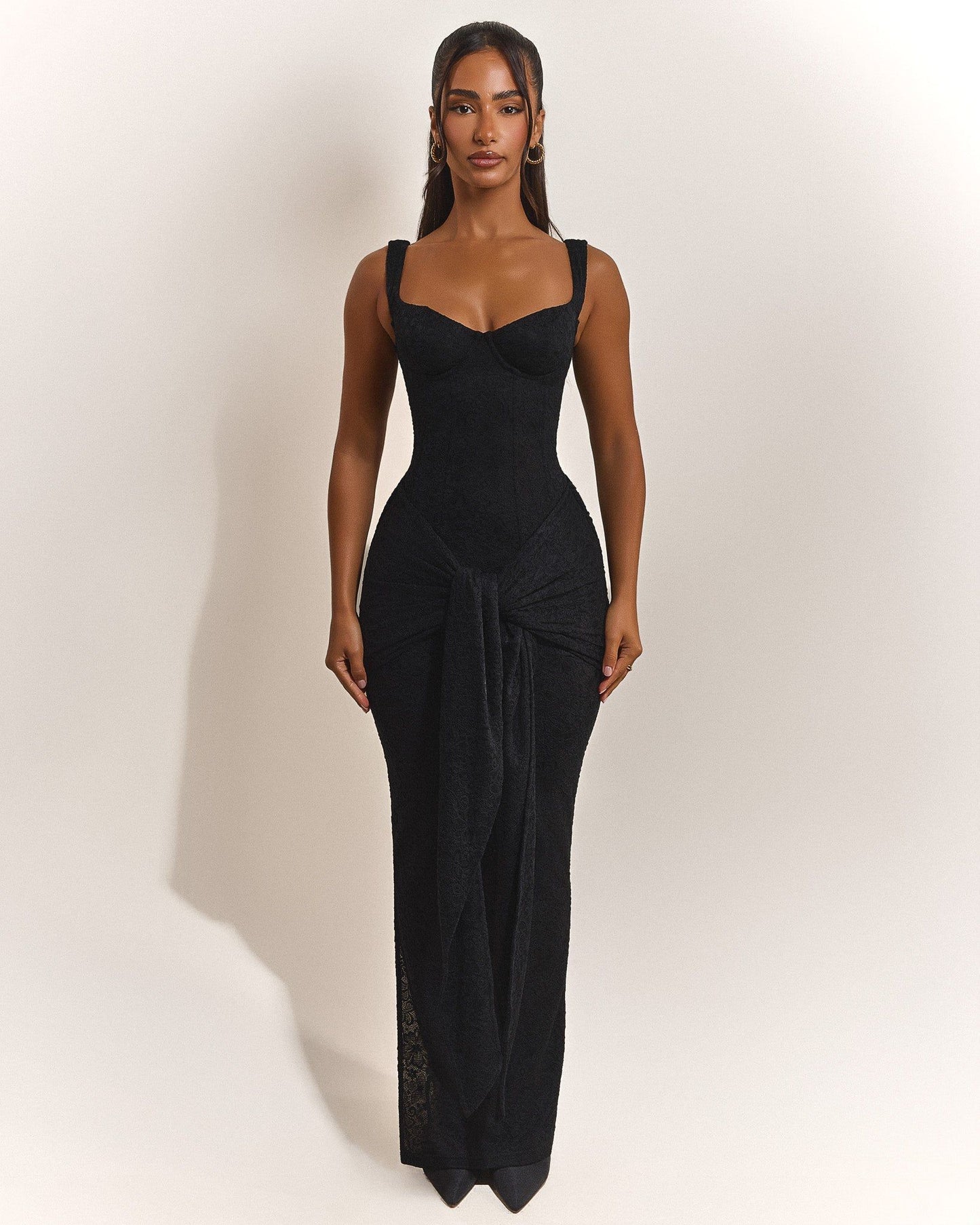 Lace Corset Maxi Dress