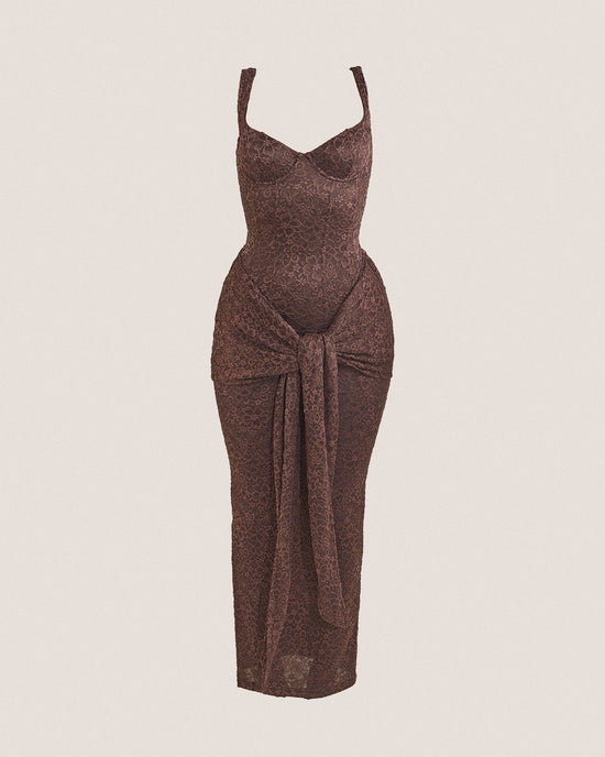 Lace Corset Maxi Dress