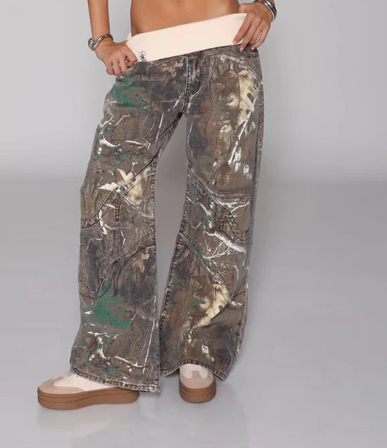 Chic Wide-Leg Denim Pants