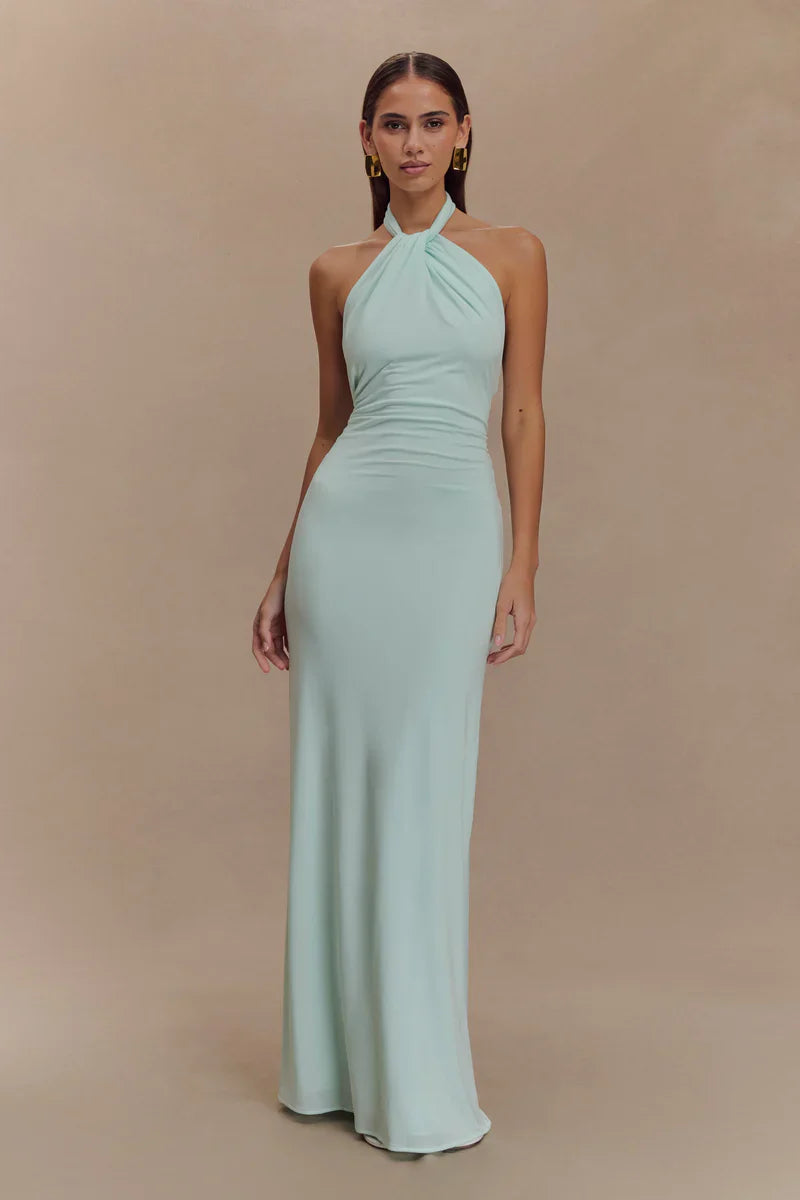 Twisted Halter Maxi Gown