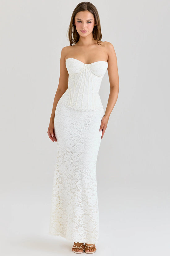 Zeitloses Spitzenkorsettkleid