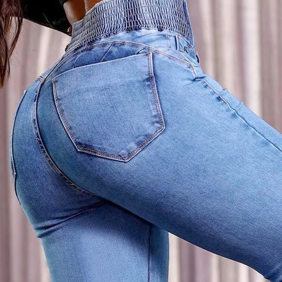 Flared High-Waist Jeans