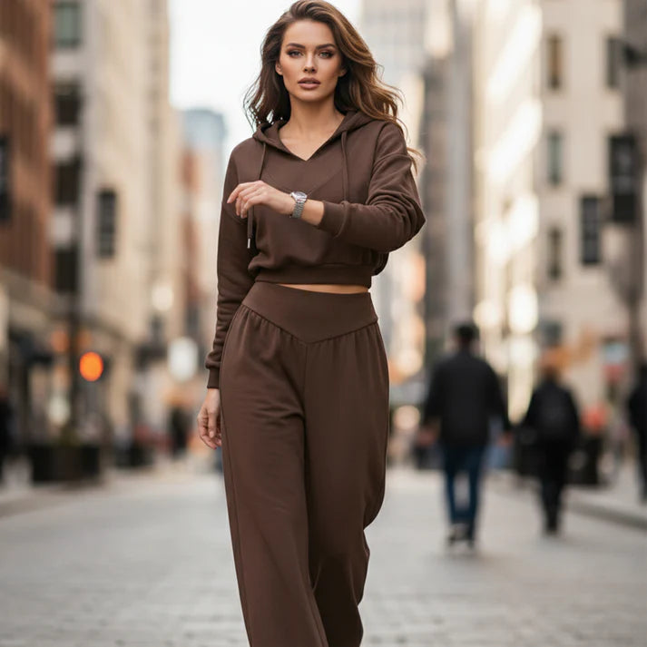Müheloses Chic Hoodie-Set