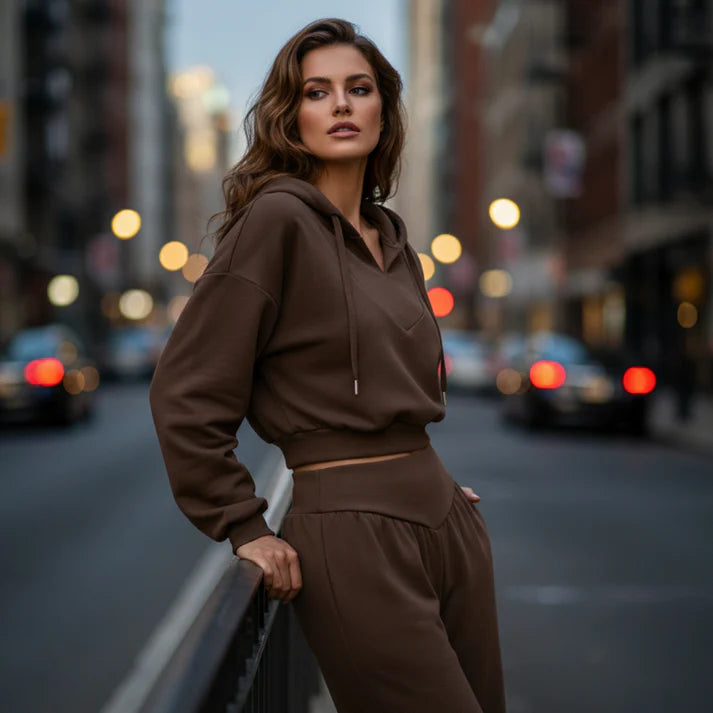 Müheloses Chic Hoodie-Set