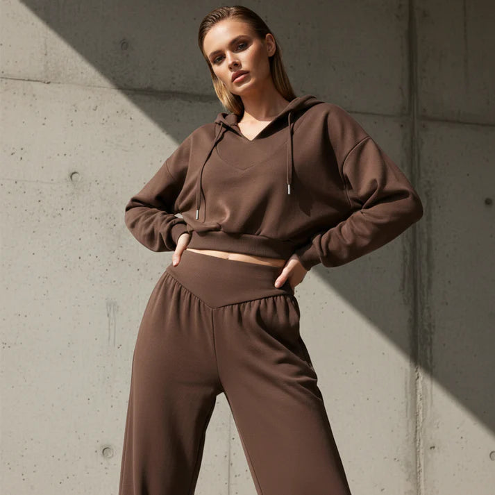 Müheloses Chic Hoodie-Set