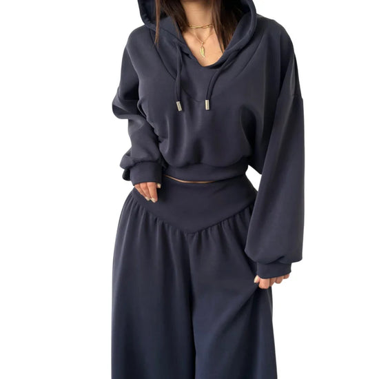 Müheloses Chic Hoodie-Set