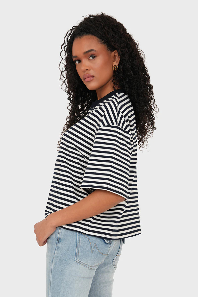 Striped Boxy Tee