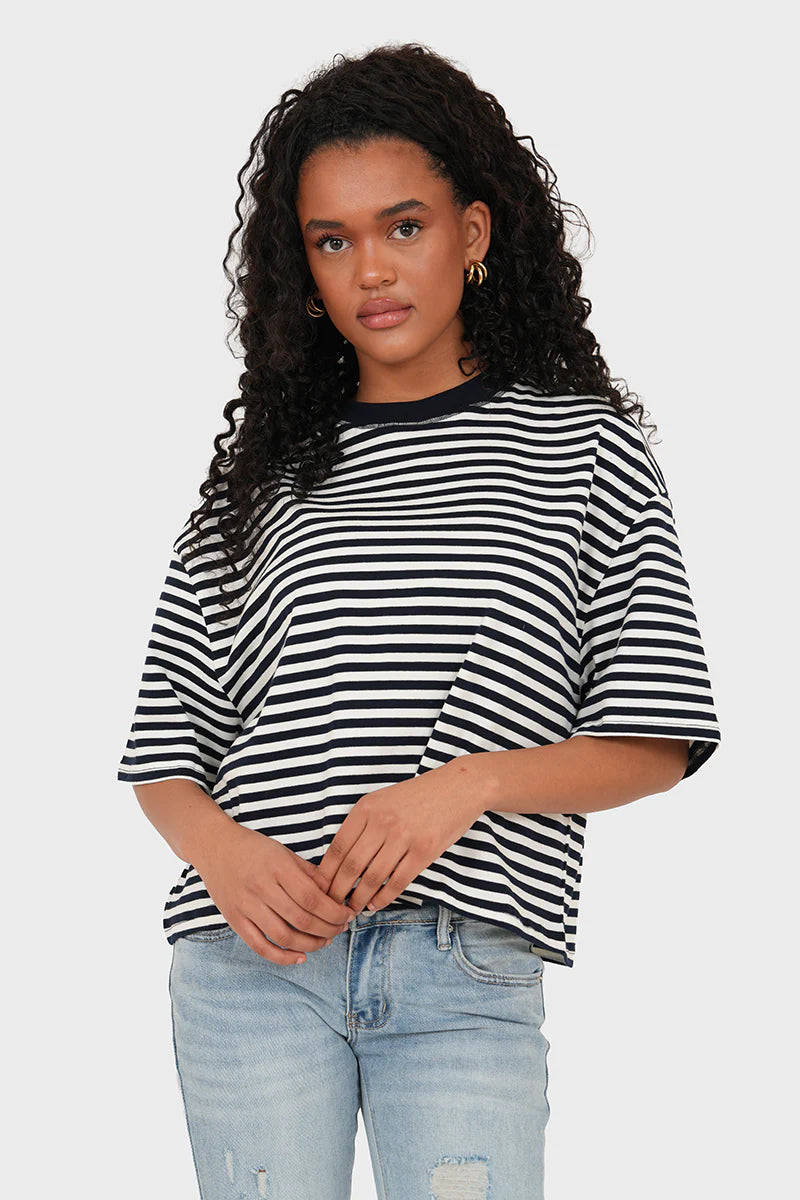 Striped Boxy Tee