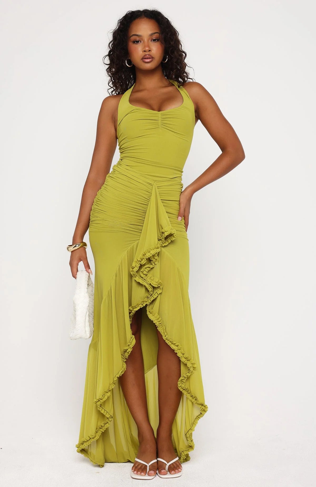 Elysian Rüschen-Maxikleid