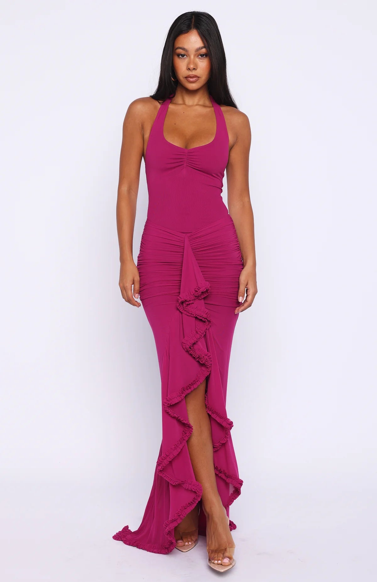 Elysian Rüschen-Maxikleid
